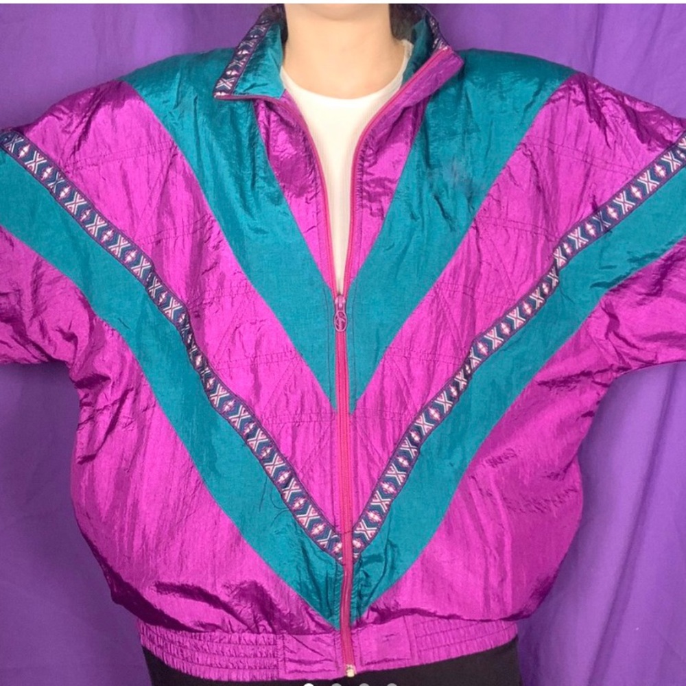 Vintage 90s Lavon Multicolored Windbreaker